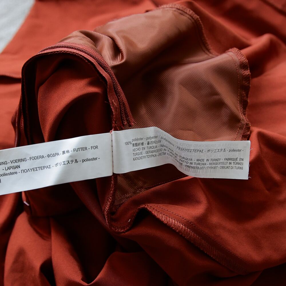 Zara Basic Burnt orange poplin skirt size M - Picture 5 of 5